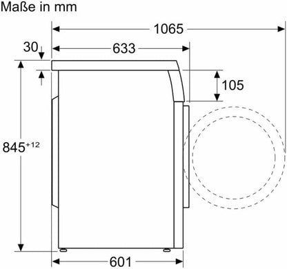 Bosch WUU28TA8 Serie 6 Waschmaschine, 8 kg, 1400 UpM, ActiveWater Plus maximale Energie- und Wasserersparnis, AquaStop Schutz gegen Wasserschäden, EcoSilence Drive leiser und effizienter Motor