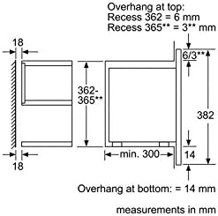 Bosch BFR634GS1 Serie 8 Einbau-Mikrowelle, Türanschlag Rechts, AutoPilot 7 Automatikprogramme, Reinigungsunterstützung, TFT-Touchdisplay, LED-Beleuchtung gleichmäßige Ausleuchtung, 38 x 60 cm, 900 W