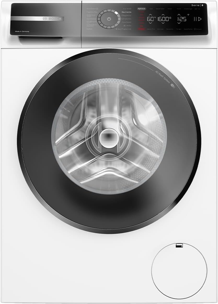 BOSCH WAN28127 Waschmaschine Serie 4, Frontlader mit 8kg Fassungsvermögen, 1400 UpM, Iron Assist, Active Water Plus, EcoSilence Drive, Speed Perfect, Weiß, 60cm