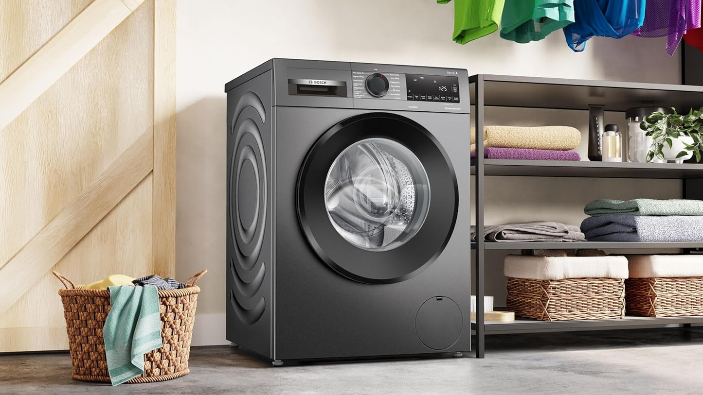 BOSCH WAN28127 Waschmaschine Serie 4, Frontlader mit 8kg Fassungsvermögen, 1400 UpM, Iron Assist, Active Water Plus, EcoSilence Drive, Speed Perfect, Weiß, 60cm