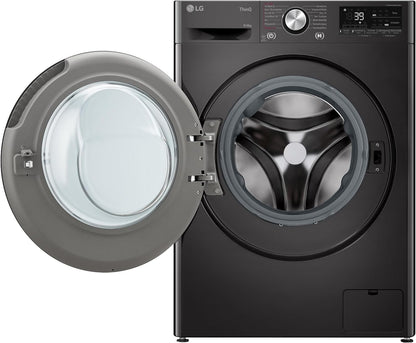 LG V7WD107H2E, Klasse E, Frontlader-Waschtrockner 10,5 - 7 kg, 1400 U/min, AI Direct Drive, Wi-Fi, Tiefenreinigung mit Dampf, TurboWash, Größere Kapazität, 62 x 60 x 85 cm ꟷ Weiß