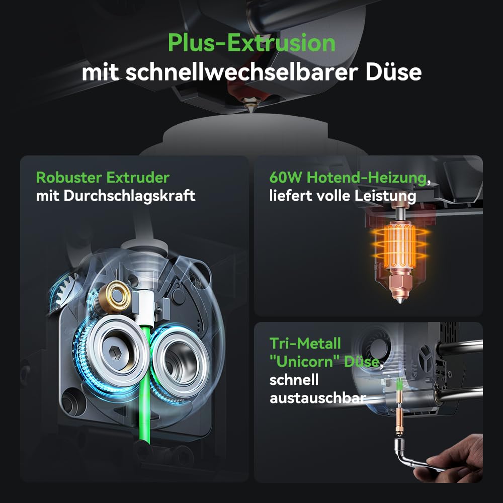 Creality K2 Plus Combo 3D-Drucker, 16-Farben Multimaterial-Druck, 350³mm XXL-Bauraum, Servo-Direktantrieb, Dual-KI-Kameras, Ultra-Leise