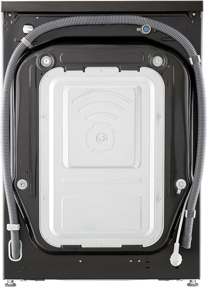 LG W4WR7096YB, Klasse D, Frontlader-Waschtrockner 9 - 6 kg, 62 x 60 x 85 cm, Wi-Fi, AI Direct Drive, Tiefenreinigung mit Dampf, TurboWash 360, Große Kapazität, Außentür aus gehärtetem Glas, Weiß