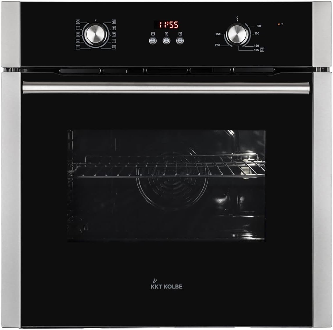 Autarkes Herdset: 60cm Einbaubackofen BO8805SS + 59cm Kochfeld CH5901RL | Grill | Heißluft | Automatik-Timer | 2-fach Wärmeschutzverglasung | Kindersicherung | Knebelbedienung | SET8805CH59RL