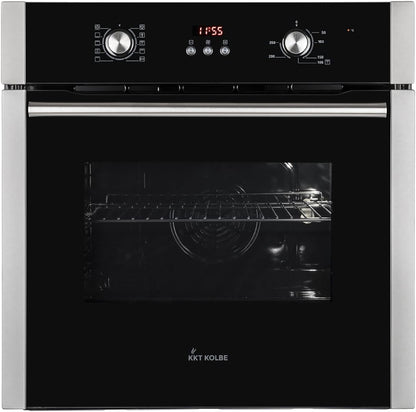 Autarkes Herdset: 60cm Einbaubackofen BO8805SS + 59cm Kochfeld CH5901RL | Grill | Heißluft | Automatik-Timer | 2-fach Wärmeschutzverglasung | Kindersicherung | Knebelbedienung | SET8805CH59RL