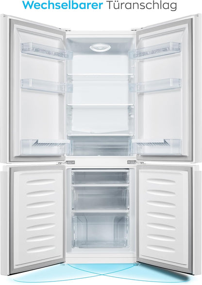 Heinrich´s Kühlgefrierkombination 175Liter, Kühlvolumen 122L, Gefrierfach 53L,LED Innenraumbeleuchtung, Kühlschrank Türanschlag wechselbar, leise 39dB,große Tiefkühlboxen, 7 Temperaturstufen, schwarz