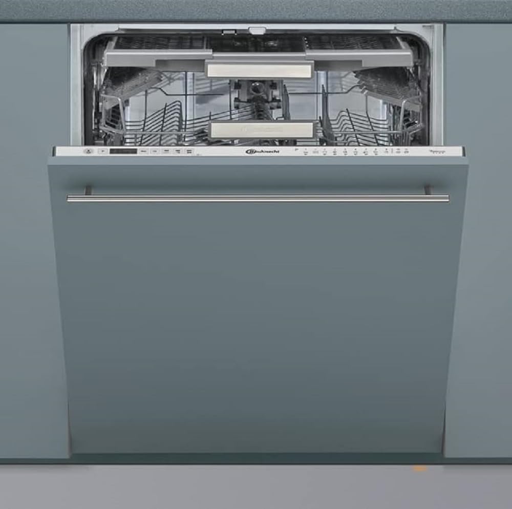 Bauknecht BCIO 3T341 PLET Vollintegrierbarer Geschirrspüler 60 cm /Edelstahl/14 Maßgedecke/10 Standardprogramme und 1 Sensorprogramm/PowerClean/ActiveDry/Besteckschublade/Vollwasserschutz