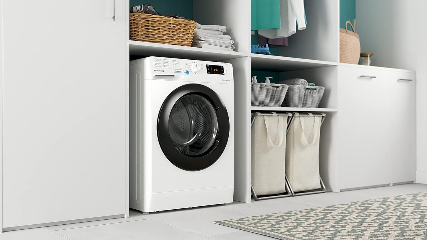 Privileg PWFV X 753 N Waschmaschine Frontlader/1400 U/min/7 kg/EEK B/Push & Go Steam/Schnell 20°/40°/60°, Express 30', Kurz 45'/Inverter-Motor/Mehrfachwasserschutz/Water Balance Plus