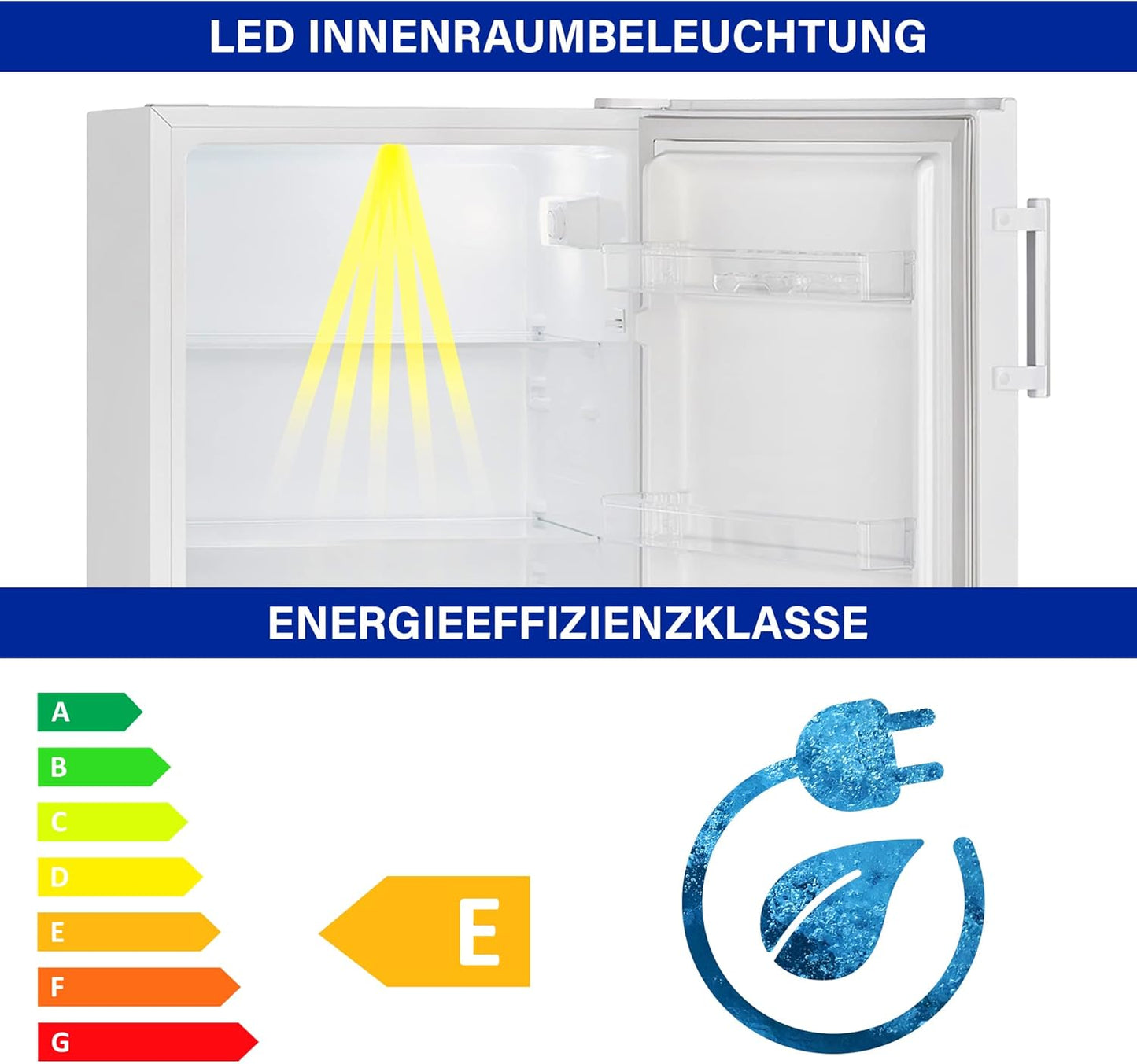 Bomann® freistehender Vollraumkühlschrank | Standkühlschrank groß 242 Liter | inkl. LED-Beleuchtung | ideal für Getränke und Lebensmittel | Türanschlag wechselbar | VS 7316.1 weiß