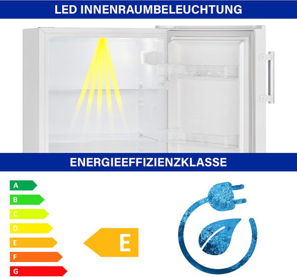 Bomann® freistehender Vollraumkühlschrank | Standkühlschrank groß 242 Liter | inkl. LED-Beleuchtung | ideal für Getränke und Lebensmittel | Türanschlag wechselbar | VS 7316.1 weiß