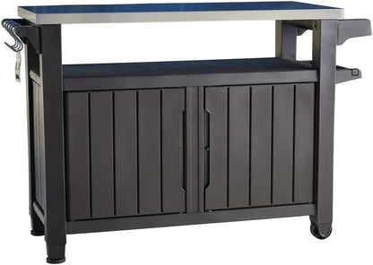 KETER Desserte barbecue gris UNITY XL - 207 litres - 134 x 51.7 x 89.6 cm