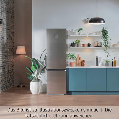 Samsung RL38A776ASR/EG Bespoke Kühl-/Gefrierkombination, 203 cm, 387 ℓ, 35 dB(A), Space Max Technologie, Twin Cooling+, Cool Select+, Metal Cooling, No Frost+, Edelstahl Look