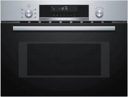 Bosch BFR634GS1 Serie 8 Einbau-Mikrowelle, Türanschlag Rechts, AutoPilot 7 Automatikprogramme, Reinigungsunterstützung, TFT-Touchdisplay, LED-Beleuchtung gleichmäßige Ausleuchtung, 38 x 60 cm, 900 W