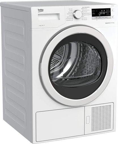 Beko B5T4824IF bPRO 500 Wäschetrockner, 8 kg, Frontlader Wärmepumpentrockner, allergikergeeignet, 15 Programme, Dampffunktion, Knitterschutz, Silent-Programm, AquaWave Schontrommel, Weiß