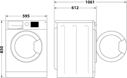 Privileg PWFV X 753 N Waschmaschine Frontlader/1400 U/min/7 kg/EEK B/Push & Go Steam/Schnell 20°/40°/60°, Express 30', Kurz 45'/Inverter-Motor/Mehrfachwasserschutz/Water Balance Plus