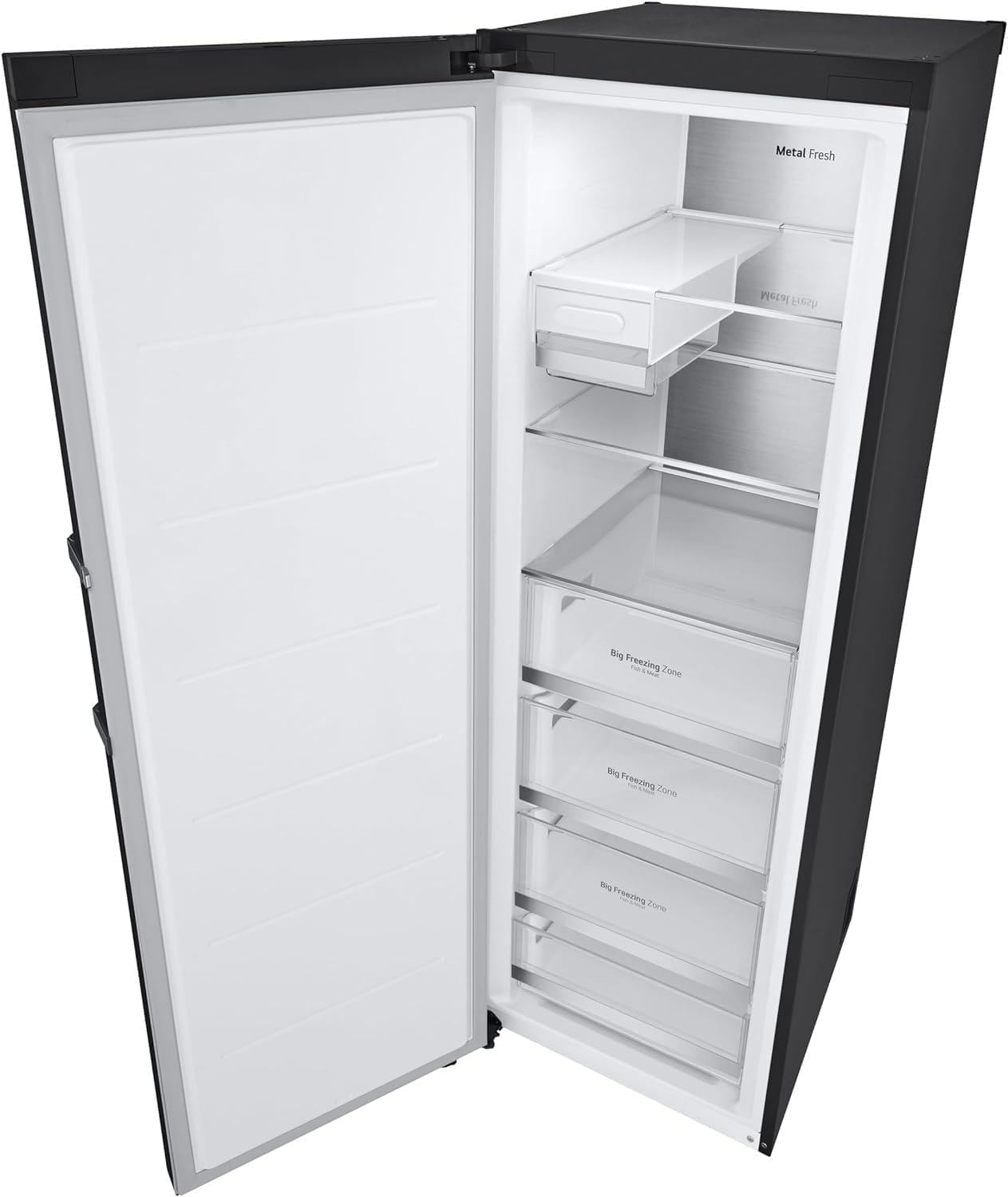 LG GLM71MCCSX, Klasse C, 386 L, Kühlgerät mit Touchdisplay, XXL-Stauraum, DoorCooling+, WiFi - Matte Black