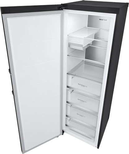 LG GLM71MCCSX, Klasse C, 386 L, Kühlgerät mit Touchdisplay, XXL-Stauraum, DoorCooling+, WiFi - Matte Black