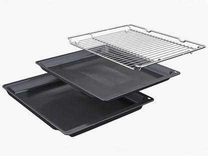 Siemens HB572ABS3, iQ300, Einbau-Backofen 60 x 60 cm, Air Fry, activeClean Pyrolyse Selbstreinung, LED-Touchbedienung, 3D Heißluft, Schnellaufheizung, cookControl10 Automatikprogramme, Edelstahl