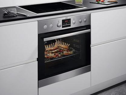 AEG EPS33102ZM Einbauherd/Pyrolyse – Selbstreinigung/Grillfunktion/Display mit Uhr/Kindersicherung/A+ / Edelstahl mit Antifingerprint