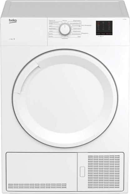 Beko DC 7130 N b100 Kondenstrockner, 7 kg, Elektronische Feuchtemessung, Automatischer Knitterschutz, AquaWave-Schontrommel, 15 Programme, Express Programm