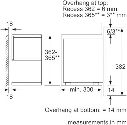 Bosch BFR634GS1 Serie 8 Einbau-Mikrowelle, Türanschlag Rechts, AutoPilot 7 Automatikprogramme, Reinigungsunterstützung, TFT-Touchdisplay, LED-Beleuchtung gleichmäßige Ausleuchtung, 38 x 60 cm, 900 W