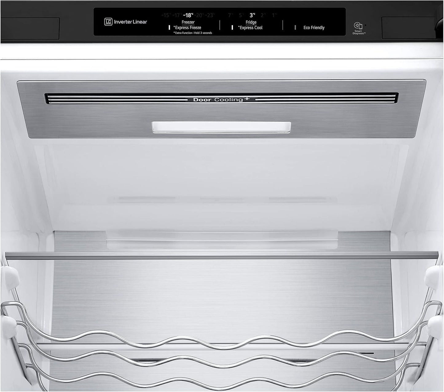 LG GBV22NCCEP Kühl-/Gefrierkombination – Smart Inverter Compressor, Total No Frost, Modern Flat Door Design, Matt Schwarz Metallic, Energieeffizienz A
