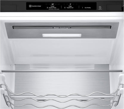 LG GBV22NCCEP Kühl-/Gefrierkombination – Smart Inverter Compressor, Total No Frost, Modern Flat Door Design, Matt Schwarz Metallic, Energieeffizienz A