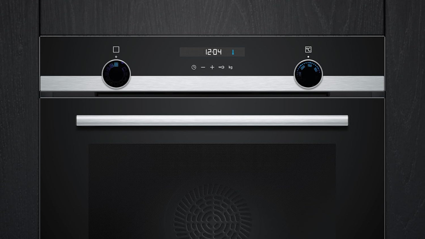 Siemens HB572ABS3, iQ300, Einbau-Backofen 60 x 60 cm, Air Fry, activeClean Pyrolyse Selbstreinung, LED-Touchbedienung, 3D Heißluft, Schnellaufheizung, cookControl10 Automatikprogramme, Edelstahl