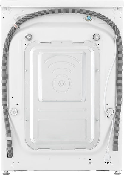 LG W4WR7096YB, Klasse D, Frontlader-Waschtrockner 9 - 6 kg, 62 x 60 x 85 cm, Wi-Fi, AI Direct Drive, Tiefenreinigung mit Dampf, TurboWash 360, Große Kapazität, Außentür aus gehärtetem Glas, Weiß