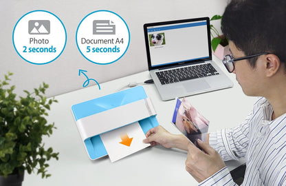Plustek Foto-Scanner – ePhoto Z300 German Design Award 2018, scannt 4x6 Fotos in 2 s, automatische Ausrichtung und CCD-Sensor. Unterstützt Mac und PC.