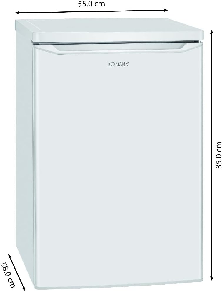 Bomann® Kühlschrank mit Gefrierfach klein | Kühlschrank 2 Ablagen | leise | mit 4-Sterne Gefrierfach | Kühlschrank klein mit Obst- und Gemüsefach | Türanschlag wechselbar | KS 7251 weiß