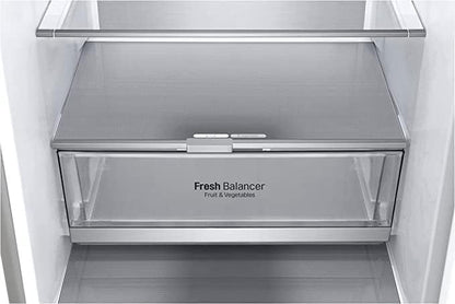 LG GBV22NCCEP Kühl-/Gefrierkombination – Smart Inverter Compressor, Total No Frost, Modern Flat Door Design, Matt Schwarz Metallic, Energieeffizienz A
