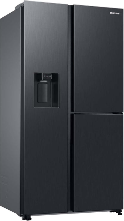Samsung RS64DG53R3B1EF Side-by-Side-Kühlschrank mit Gefrierfach, 178 cm, 628 l, SmartThings AI Energy Mode, Eis- und Wasserspender, Slim Ice Maker, Premium Black Steel