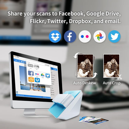 Plustek Foto-Scanner – ePhoto Z300 German Design Award 2018, scannt 4x6 Fotos in 2 s, automatische Ausrichtung und CCD-Sensor. Unterstützt Mac und PC.