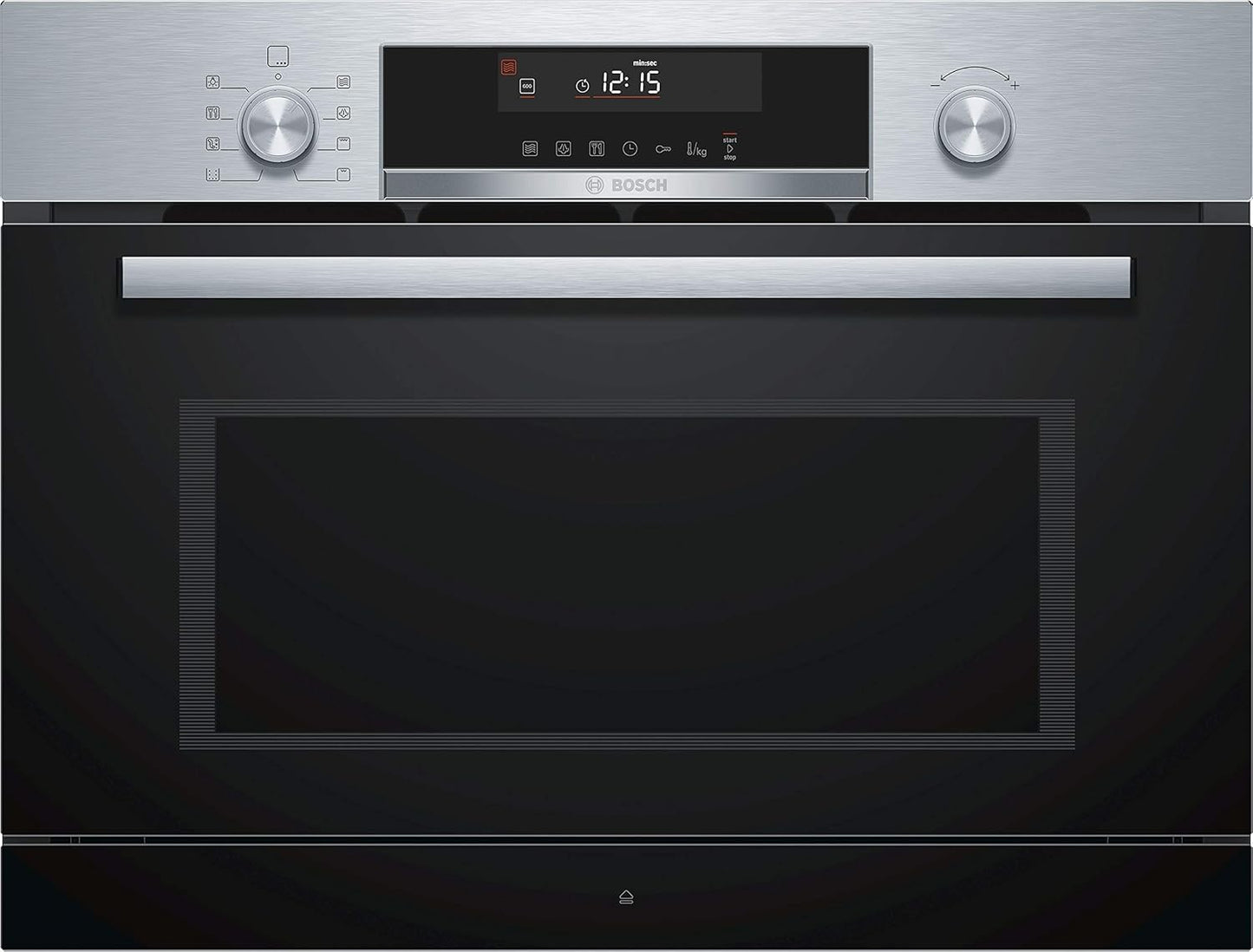Bosch BFR634GS1 Serie 8 Einbau-Mikrowelle, Türanschlag Rechts, AutoPilot 7 Automatikprogramme, Reinigungsunterstützung, TFT-Touchdisplay, LED-Beleuchtung gleichmäßige Ausleuchtung, 38 x 60 cm, 900 W