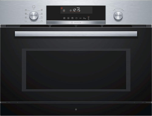 Bosch BFR634GS1 Serie 8 Einbau-Mikrowelle, Türanschlag Rechts, AutoPilot 7 Automatikprogramme, Reinigungsunterstützung, TFT-Touchdisplay, LED-Beleuchtung gleichmäßige Ausleuchtung, 38 x 60 cm, 900 W