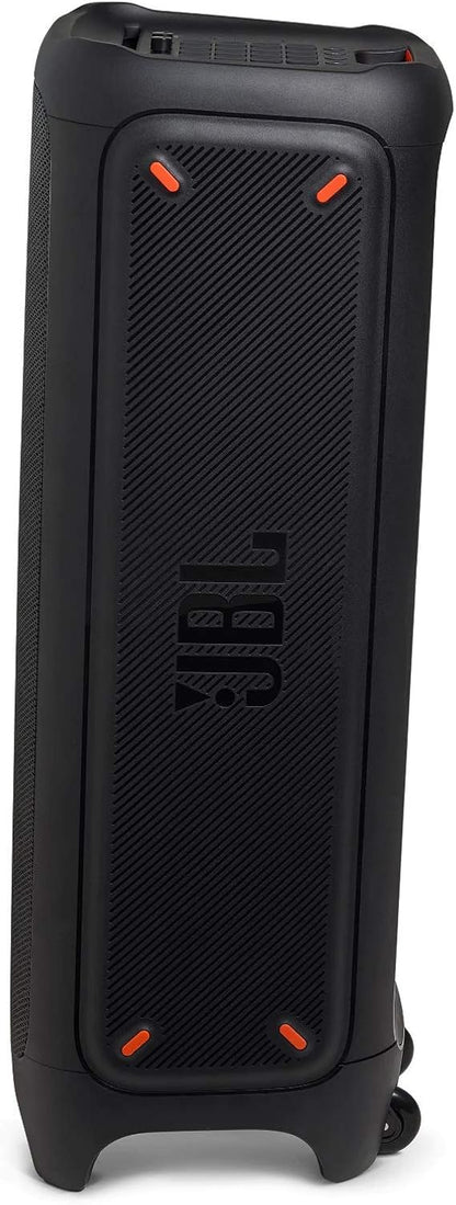 JBL PartyBox 710 - Schwarz – Trag - und rollbarer Bluetooth Party-Lautsprecher mit Lichteffekten – Spritzwassergeschützte, mobile Musikbox