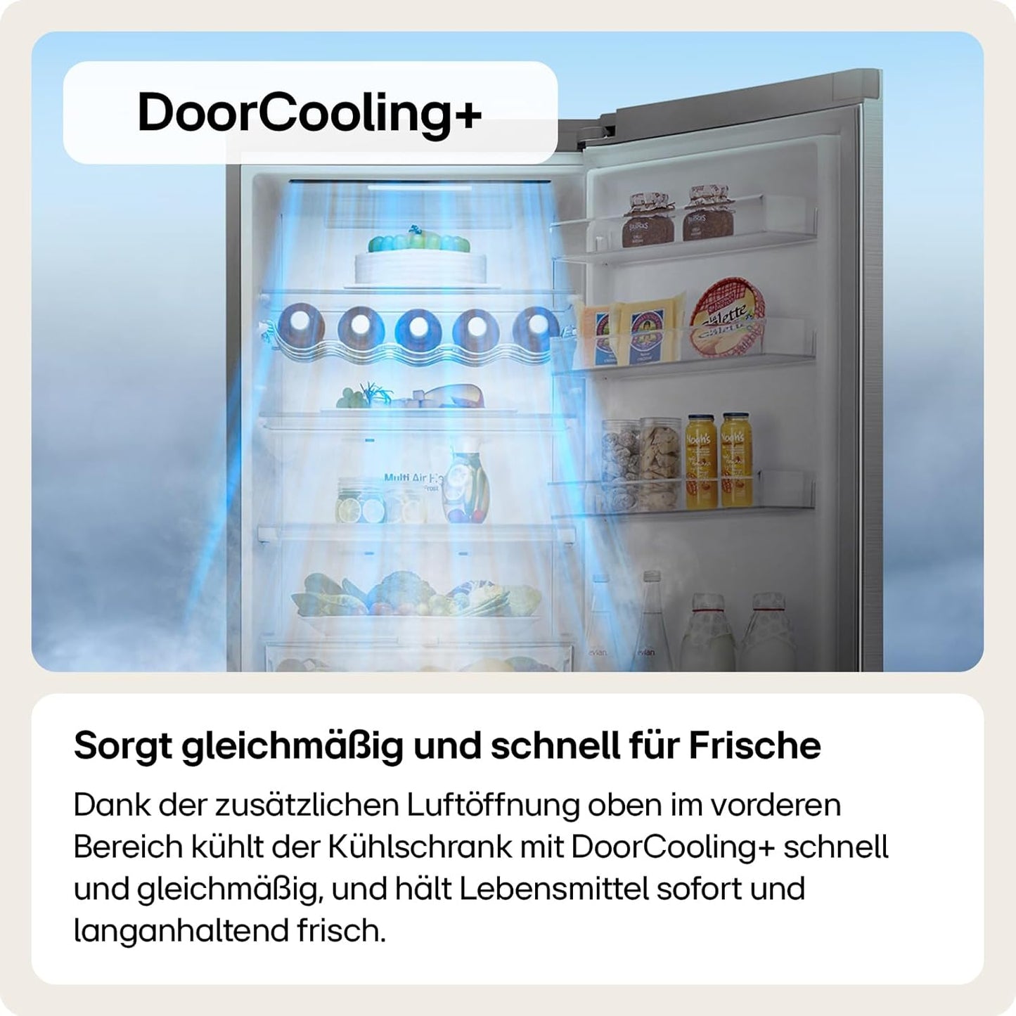 LG GBV22NCCEP Kühl-/Gefrierkombination – Smart Inverter Compressor, Total No Frost, Modern Flat Door Design, Matt Schwarz Metallic, Energieeffizienz A