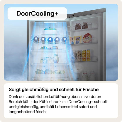LG GBV22NCCEP Kühl-/Gefrierkombination – Smart Inverter Compressor, Total No Frost, Modern Flat Door Design, Matt Schwarz Metallic, Energieeffizienz A