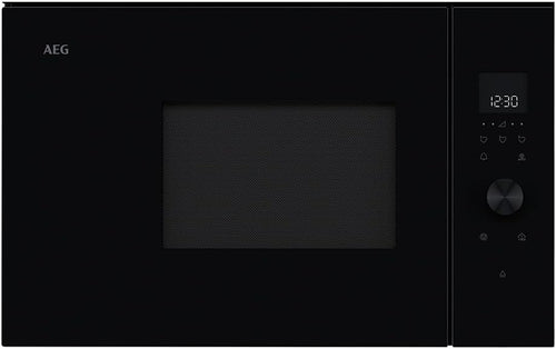AEG Einbau-Mikrowelle Serie 6000 mit Steam Set - 60 cm - 17 L Garraum - Touch-Bedienung - Display mit Uhr - Auftau-Funktion - Drehteller Ø 272 mm - Schwarz - TB6SM171DB