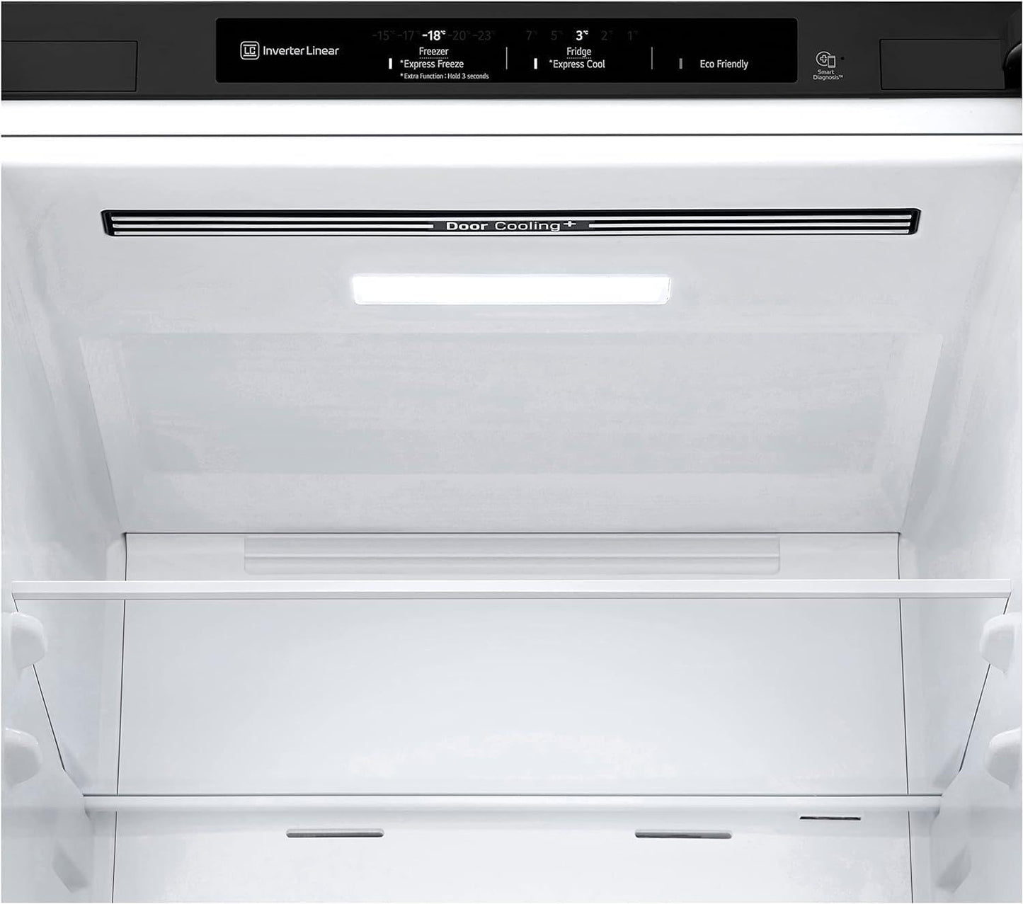 LG GBV22NCCEP Kühl-/Gefrierkombination – Smart Inverter Compressor, Total No Frost, Modern Flat Door Design, Matt Schwarz Metallic, Energieeffizienz A