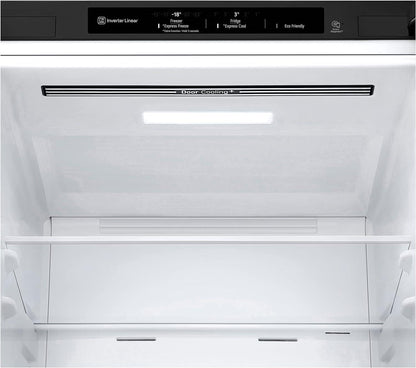 LG GBV22NCCEP Kühl-/Gefrierkombination – Smart Inverter Compressor, Total No Frost, Modern Flat Door Design, Matt Schwarz Metallic, Energieeffizienz A