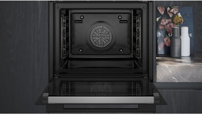 Siemens HB572ABS3, iQ300, Einbau-Backofen 60 x 60 cm, Air Fry, activeClean Pyrolyse Selbstreinung, LED-Touchbedienung, 3D Heißluft, Schnellaufheizung, cookControl10 Automatikprogramme, Edelstahl