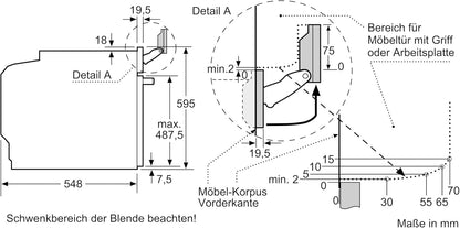 Bosch HMG7361B1, Serie 8 smarter Einbau-Backofen mit Mikrowellenfunktion, 60 x 60 cm, Made in Germany, Schwarz, Air Fry, Digitaler Bedienring, Touchdisplay, Automatikprogramme, Reinigungsunterstützung