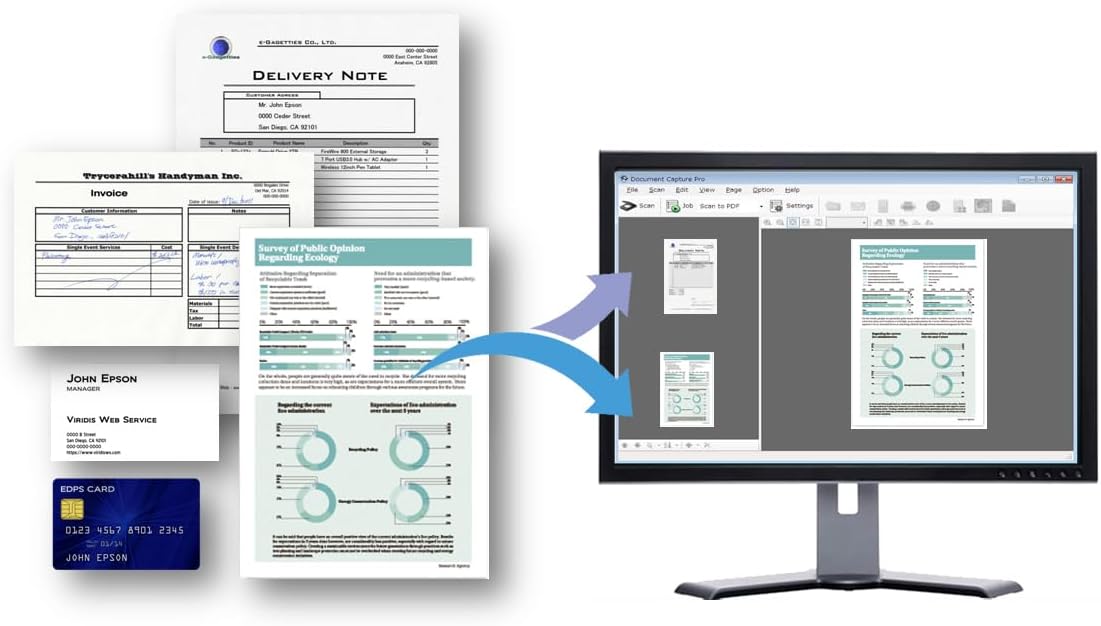 Epson WorkForce DS-410 Dokumentenscanner (Scanner, DIN A4, beidseitiges Scannen in einem Durchgang, 600dpi, USB 2.0)